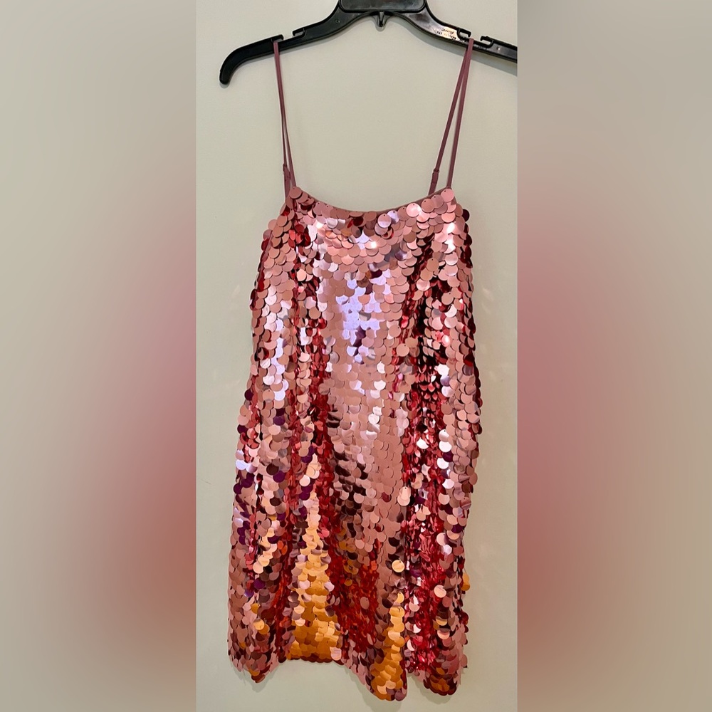 Sequin Pink Mini Dress